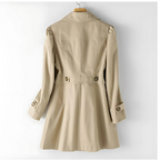Women's Longline Trench Coat – Tailored Classic Lapel Coat