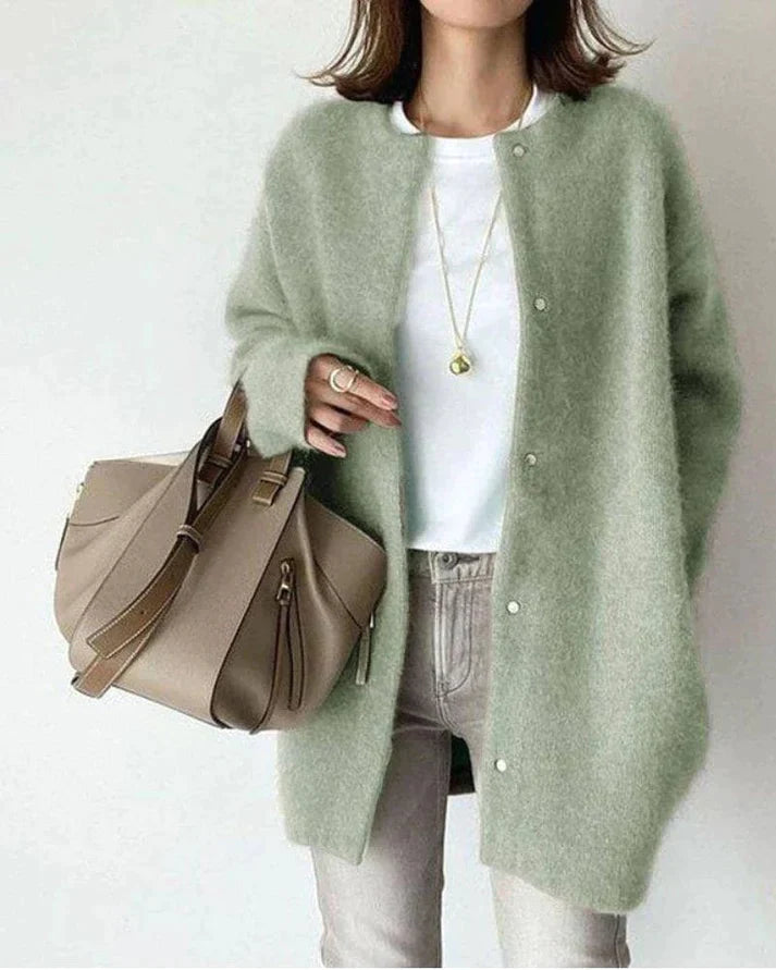 Women's Long Sleeve Open Cardigan – Relaxed Everyday Layering Cardigan