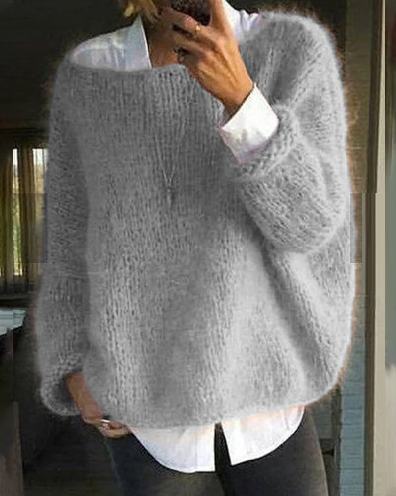 Women's Knit Sweater – Long Sleeve Casual Sweater – Abigail