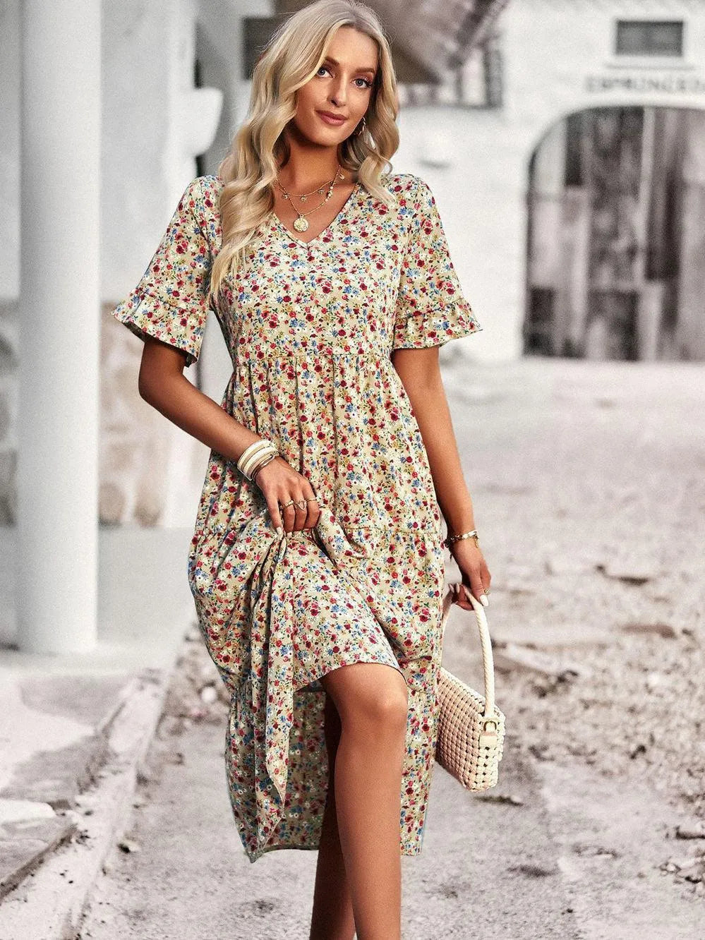 Women's Summer Dress – Short Sleeve Casual Dress – Layla