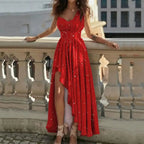 Women's Strapless Wedding Guest Maxi Dress – Draped Formal Evening Dress