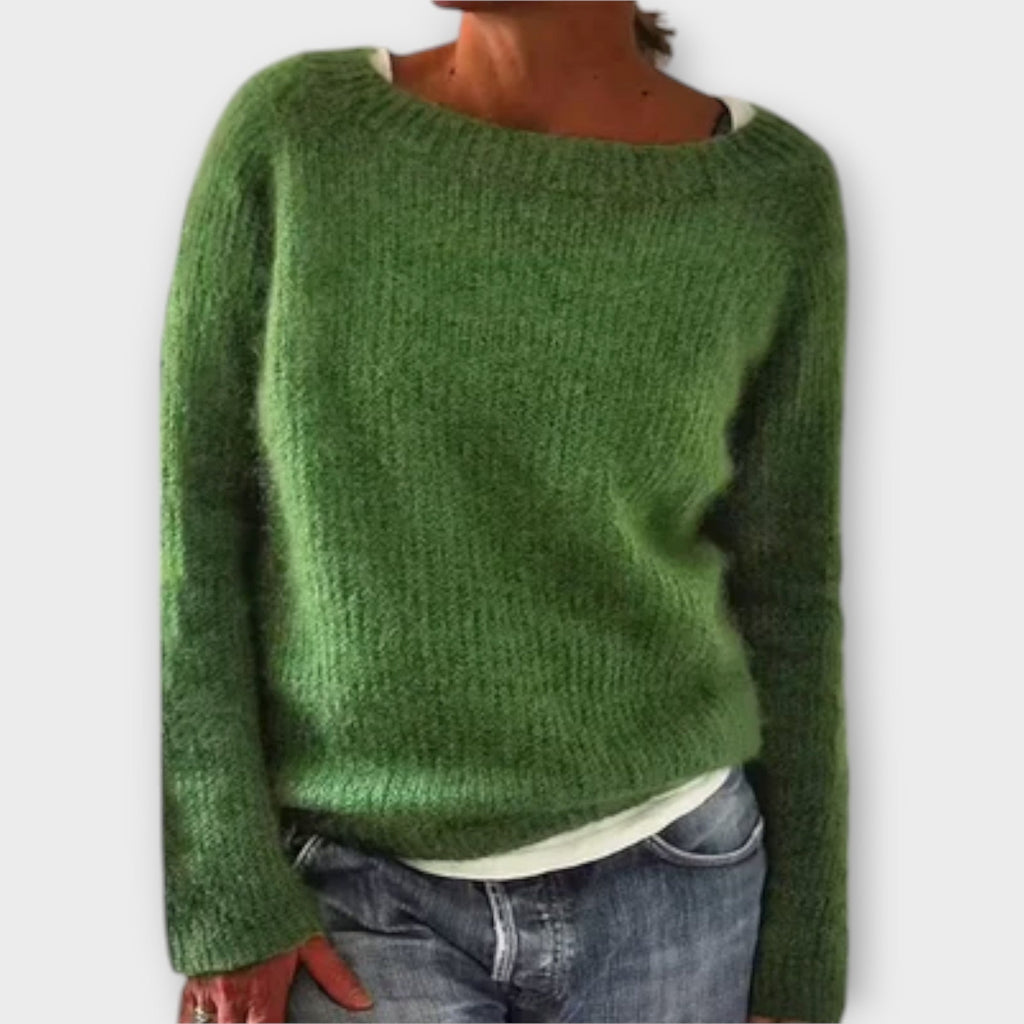 Women's Icelandic Pattern Sweater – Nordic Crew Neck Winter Pullover