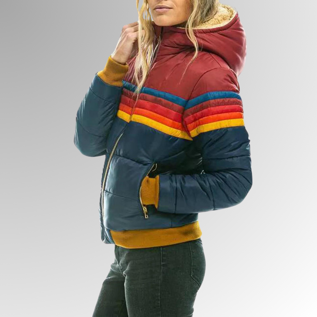 Women’s Retro Zip Jacket – Casual Everyday Style - Freya