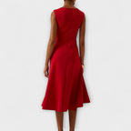 Women's Asymmetrical Midi Dress – Elegant Party Dress – Linda
