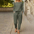 Women's Flare Sleeve Tracksuit – Cargo Pants Two-Piece Set