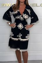 Women's Relaxed Boho Dress – Flowy Day-to-Evening Occasion Dress