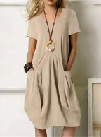 Women's Midi Dress – Relaxed Fit Casual Dress – Reagan