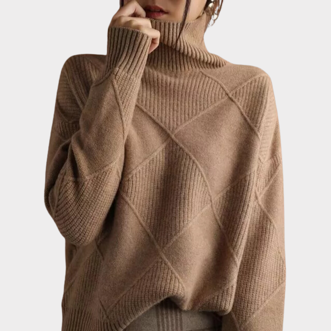 Women's Turtleneck Sweater – Classic High Neck Winter Pullover