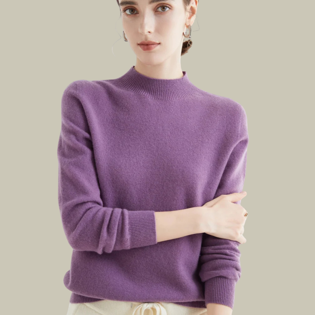 Women's Roll Neck Sweater – Fitted Turtleneck Winter Sweater