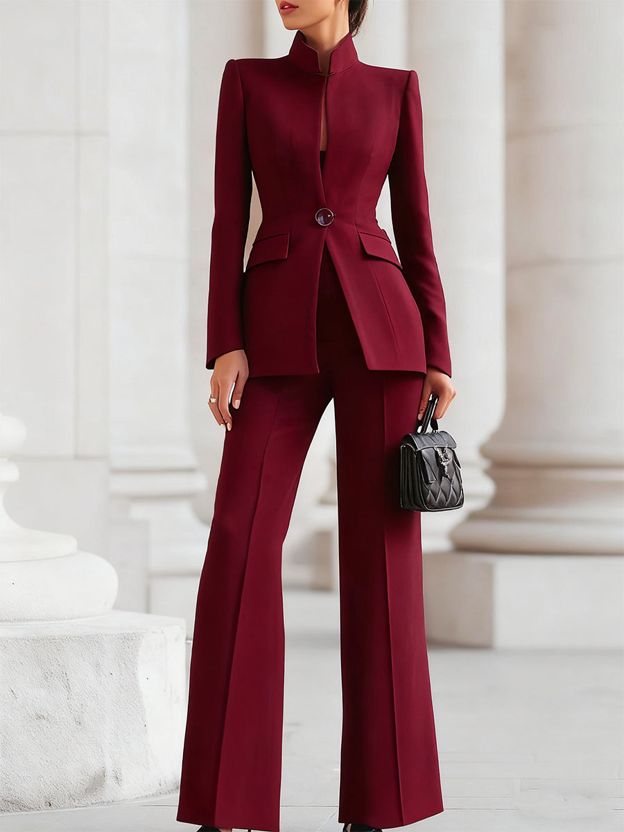 Women's Work Set – Blazer Pants Two-Piece Set – Sharie