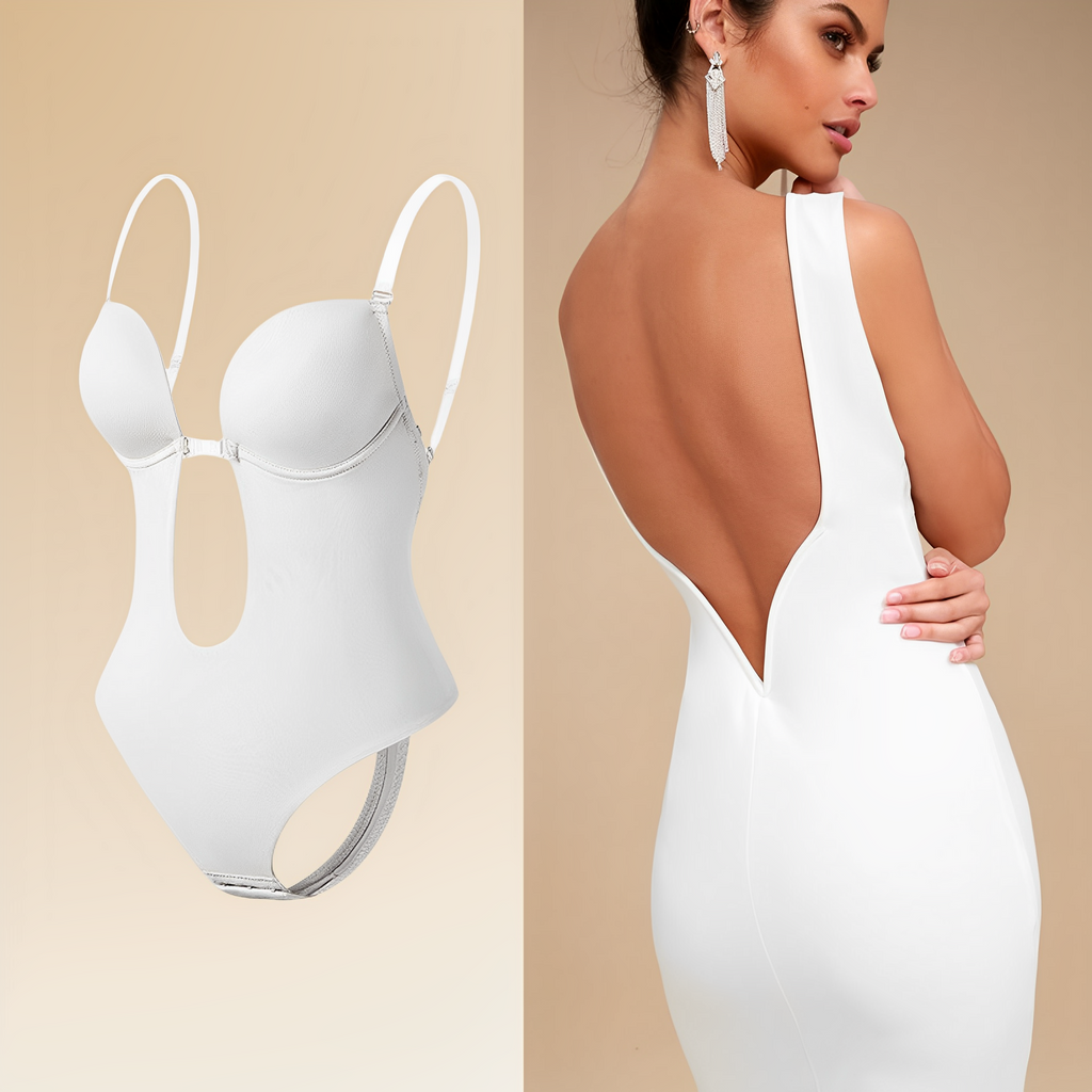 Women's Seamless Low Back Bodysuit – Supportive Shaping Bodysuit