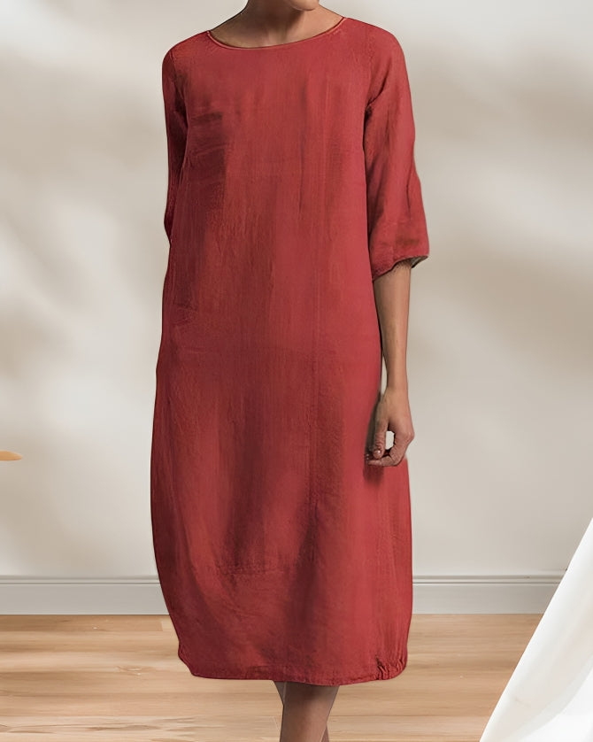Women's Casual Midi Dress – Relaxed Summer Dress