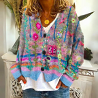 Women's Cardigan – Floral Embroidered Cardigan – Elisa