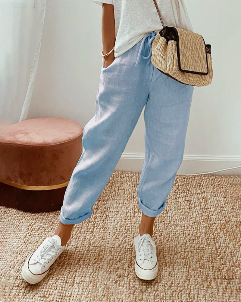 Women's Summer Pants – Lightweight Casual Pants – Helga