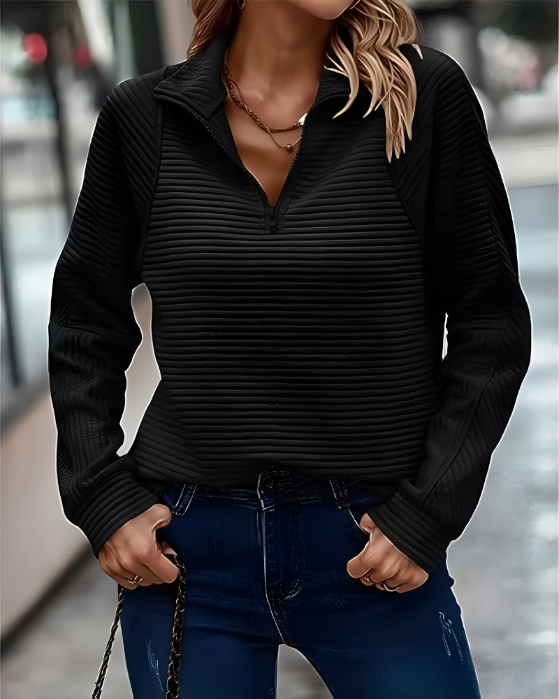Women's Relaxed Crew Neck Sweater – Casual Long Sleeve Knit Pullover