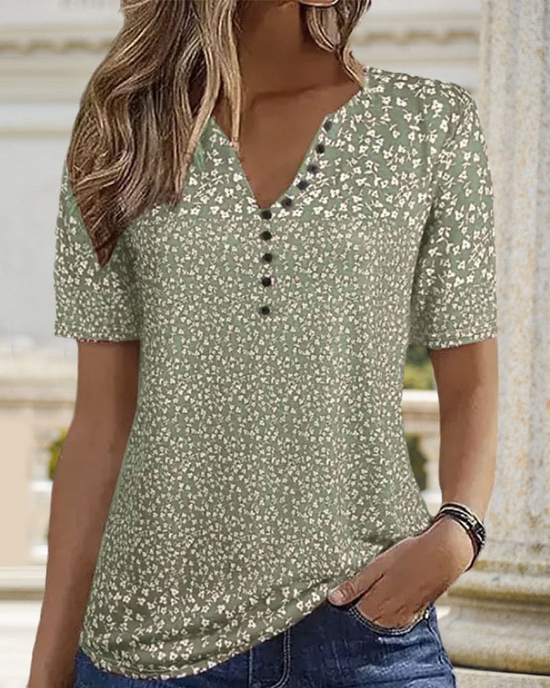 Women's Floral Blouse – Casual Summer Blouse – Phyllis