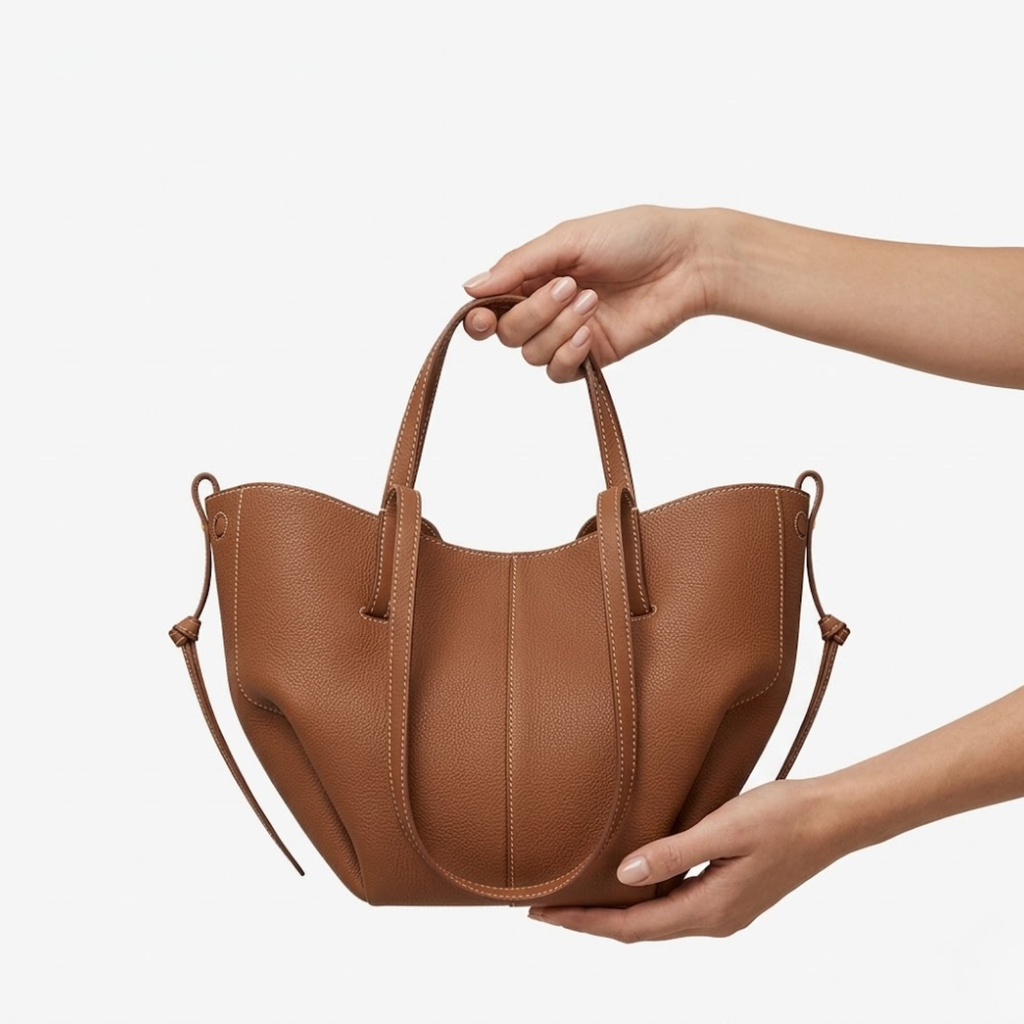 Women's Faux Leather Tote Bag – Spacious Carryall Handbag – Vivian