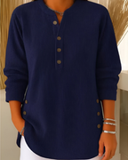 Women's Textured Long Sleeve Top – Relaxed Knit Pullover Top