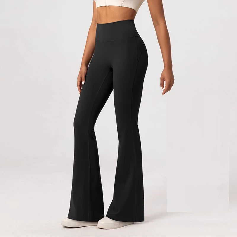 Women's Crossover Waist Flare Leggings – High Rise Workout Yoga Pants