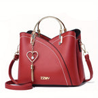 Women's Luxury Faux Leather Shoulder Bag – Designer Style Handbag – Lillian