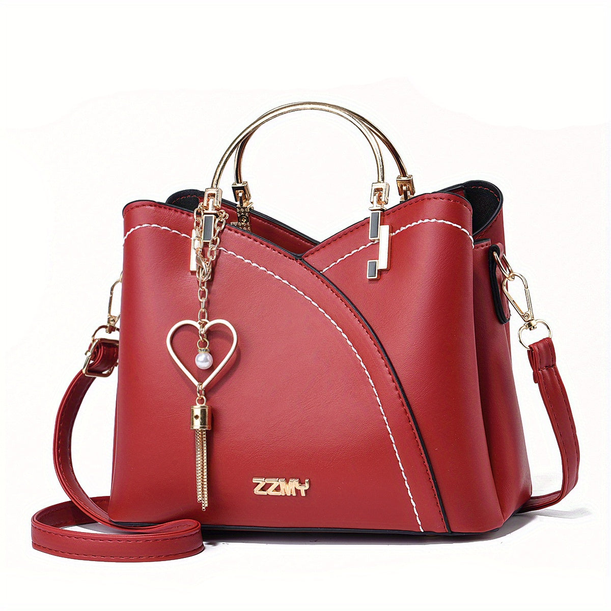 Women's Luxury Faux Leather Shoulder Bag – Designer Style Handbag – Lillian