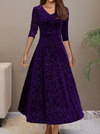 Women's Maxi Dress – Long Sleeve Evening Dress – Sophiena