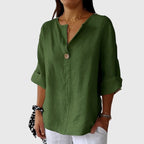 Women's V-Neck Blouse – Elegant Casual Blouse – Alicia