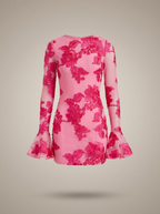 Women's Floral Mini Dress – Puff Sleeve Dress