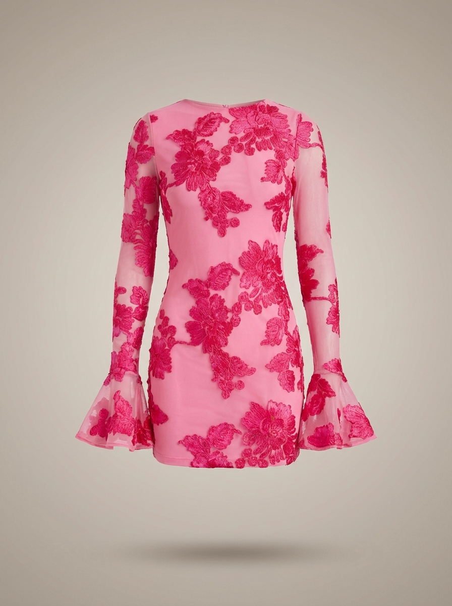 Women's Floral Mini Dress – Puff Sleeve Dress