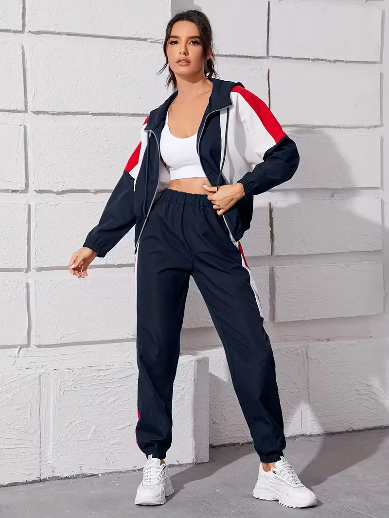 Women's Hooded Lounge Set – Zip-Up Legging Set