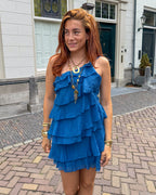Women's One-Shoulder Mini Dress – Ruffle Party Dress
