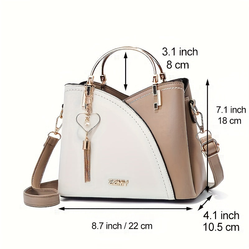 Women's Luxury Faux Leather Shoulder Bag – Designer Style Handbag – Lillian