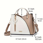 Women's Luxury Faux Leather Shoulder Bag – Designer Style Handbag – Lillian