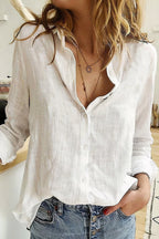 Women's Elegant Button-Up Blouse – Casual Summer Blouse