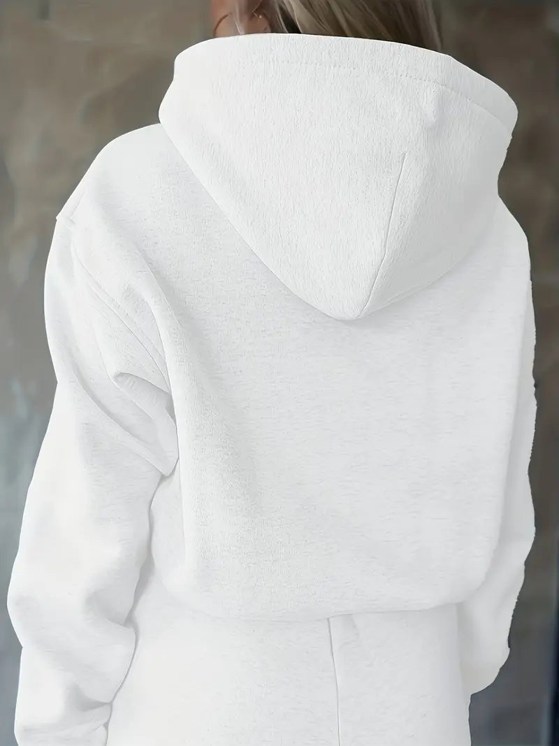 Women's Graphic Tracksuit Set – Wide Leg Hoodie Set