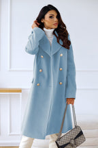 Women's Classic Winter Overcoat – Long Double-Breasted Coat