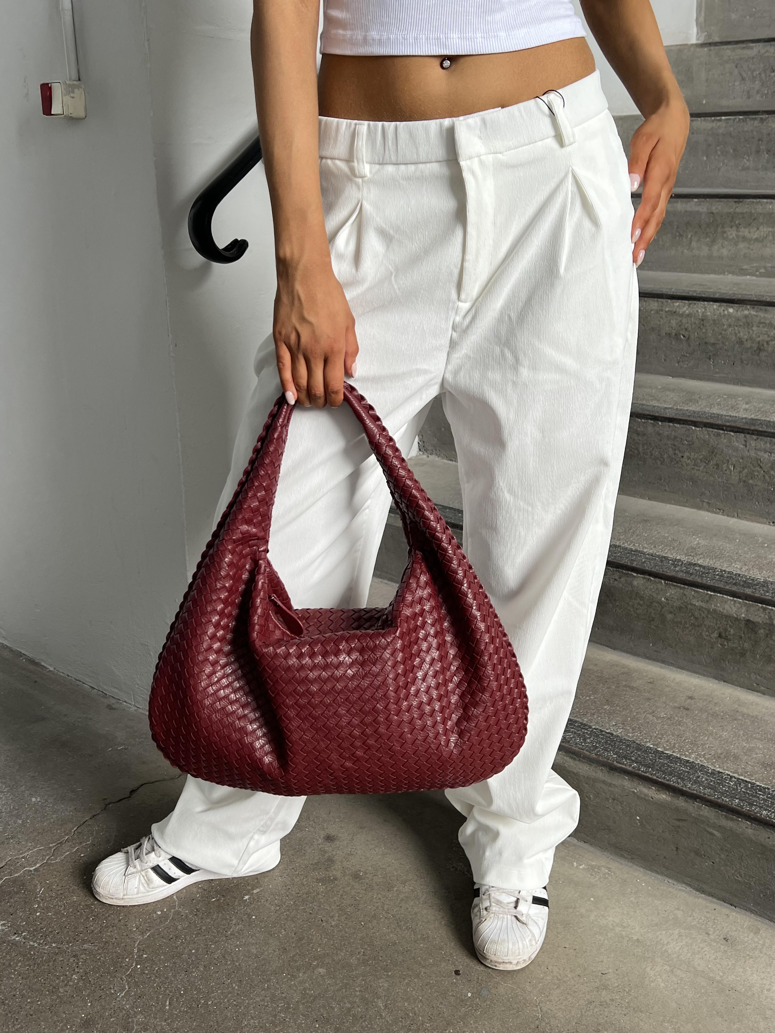 Women's Braided Shoulder Bag – Woven Casual Handbag – Tess