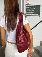 Women's Braided Shoulder Bag – Woven Casual Handbag – Tess