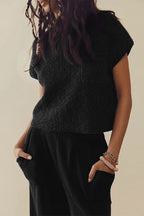 Women's Crew Neck Pants Set – Short Sleeve Top & High Waist Trousers