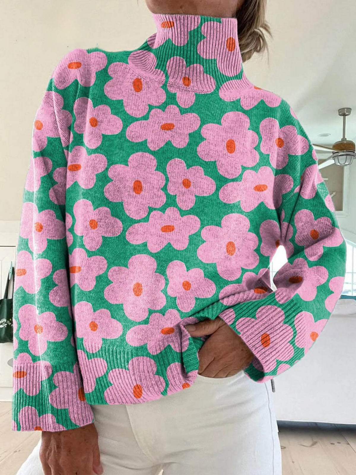 Maren | Floral Knit Sweater