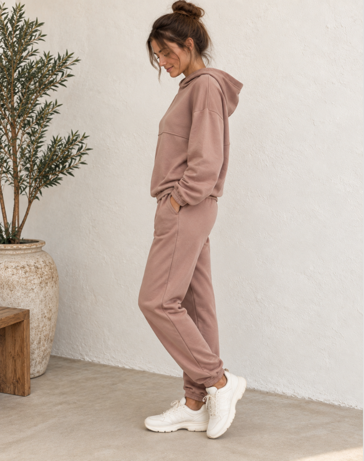 Women's Oversized Hoodie Tracksuit Set – High Waist Jogger Pants Set