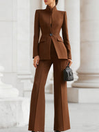 Women's Work Set – Blazer Pants Two-Piece Set – Sharie
