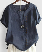Women's Summer Blouse – Button Front Casual Blouse – Amanda