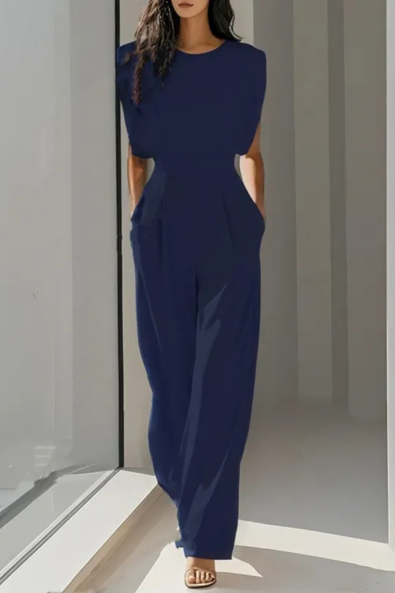 Women's Fitted Waist Jumpsuit – Tailored Casual Occasion Jumpsuit