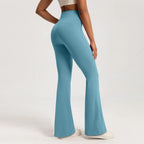 Women's Crossover Waist Flare Leggings – High Rise Workout Yoga Pants