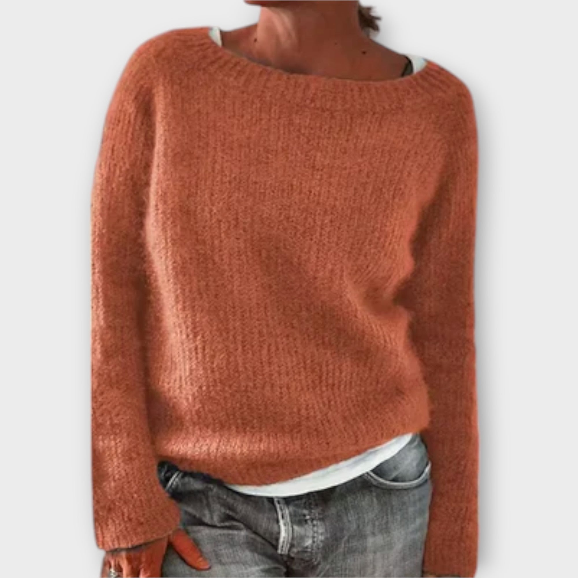 Women's Icelandic Pattern Sweater – Nordic Crew Neck Winter Pullover