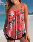 Women's Printed Tankini Set – Tummy Control Swim Set – Myrtle
