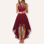 Women's High Low Wedding Guest Midi Dress – Flowy Formal Occasion Dress