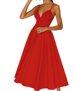 Women's Strap Midi Dress – Wedding Guest Dress