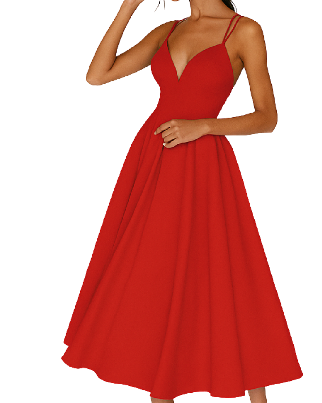 Women's Strap Midi Dress – Wedding Guest Dress